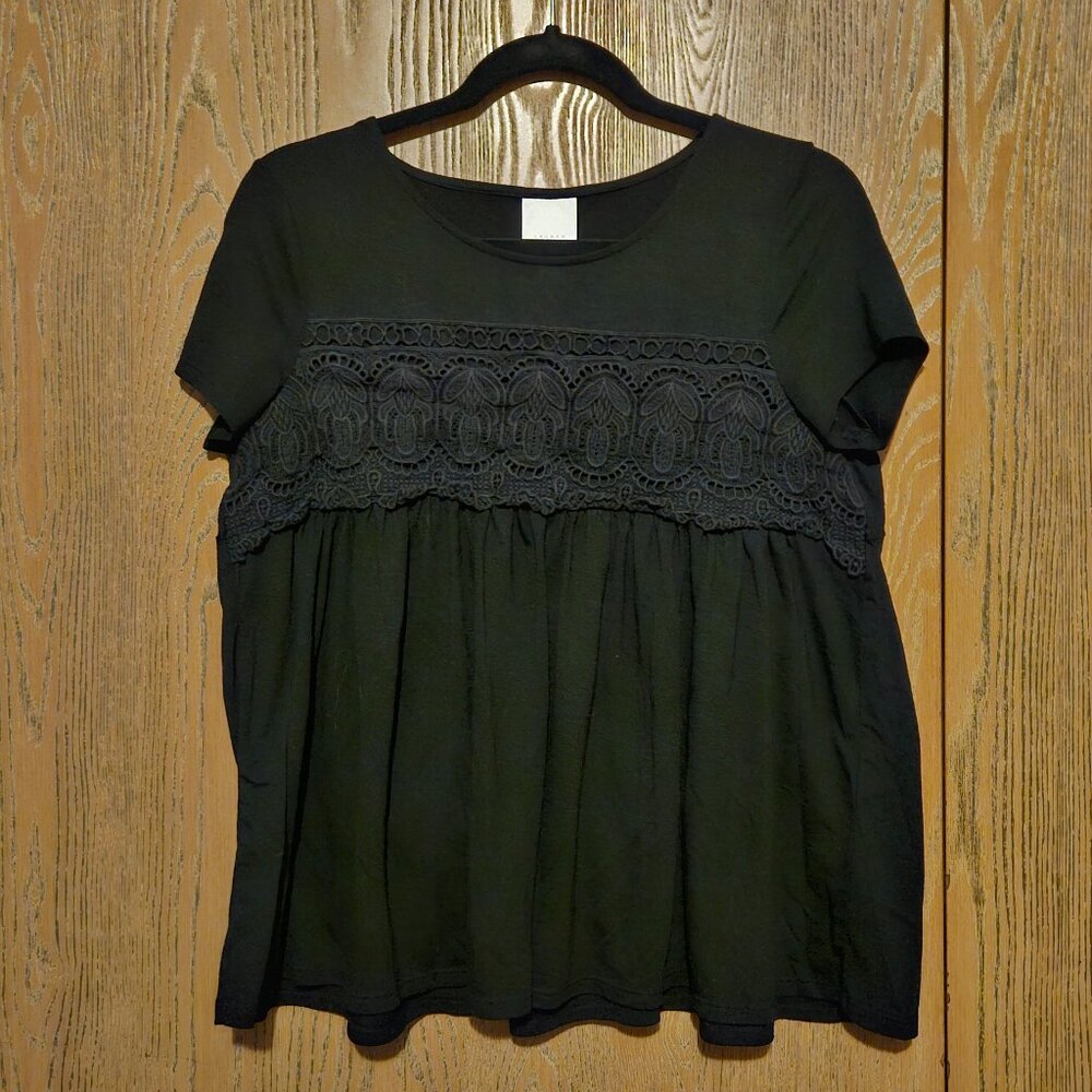 Lauren Conrad S black top with lace detail